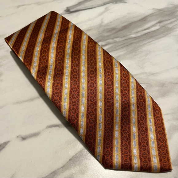 Gianni Viera 100% Silk Striped Tie - Picture 1 of 5